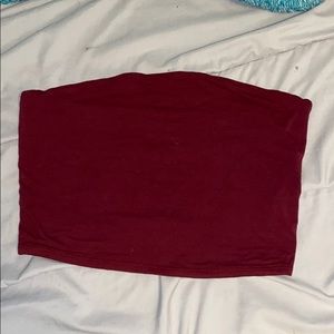 Burgundy tube crop top from garage never worn